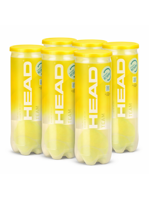 Bola de Tênis Head Team - Pack com 6 tubos