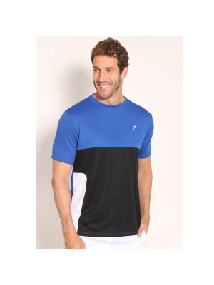Camiseta Head Masculina Dry Bicolor - Azul