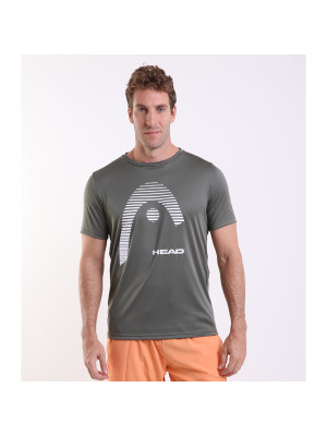 Camiseta Head Masculina Dry Logo - Verde Militar