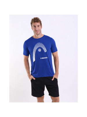 Camiseta Head Masculina Dry Logo - Azul Bic