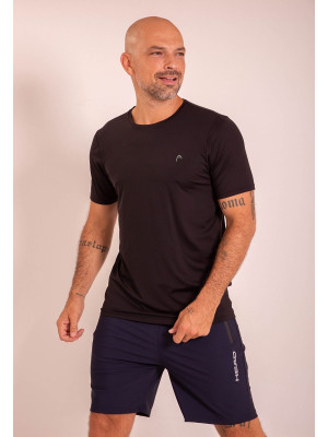 Camiseta Head Masculina Dry Tech Logo - Preta