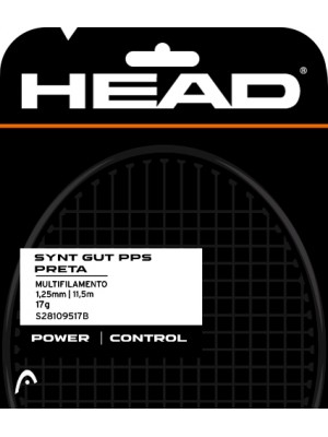 Set Head DLD de Corda Synthetic Gut PPS 17 - Preto